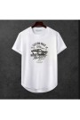 Erkek Ön Baskili T-shirt Plus Model